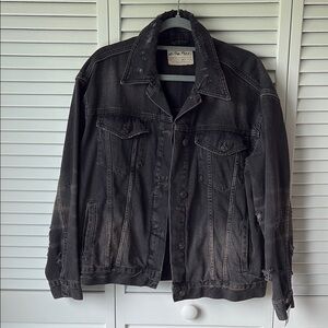 NWT Free People We The Free Jolene Trucker Jacket Black Medium